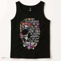 They Whispered To Her Flower Skull Tank Top thumb 2