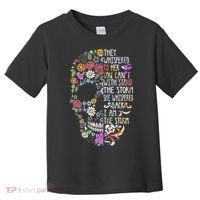 They Whispered To Her Flower Skull Toddler T-Shirt thumb 0
