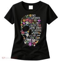 They Whispered To Her Flower Skull Women's T-Shirt thumb 0
