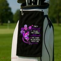They Whispered To Her You Cannot Withstand The Storm Meaningful Gift Golf Towel thumb 2