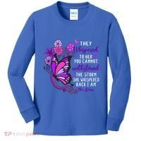 They Whispered To Her You Cannot Withstand The Storm Meaningful Gift Kids Long Sleeve Shirt thumb 0