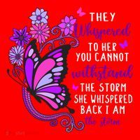 They Whispered To Her You Cannot Withstand The Storm Meaningful Gift Santa Hat thumb 1