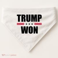 Trump Won USA-Made Doggie Bandana thumb 0