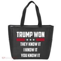 Trump Won They Know It I Know It You Know It Tote Bag thumb 0