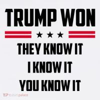 Trump Won They Know It I Know It You Know It USA-Made Doggie Bandana thumb 2