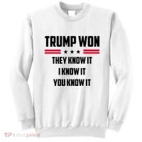 Trump Won They Know It I Know It You Know It Sweatshirt thumb 0