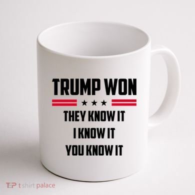 Trump Won They Know It I Know It You Know It Coffee Mug back