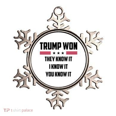 Trump Won They Know It I Know It You Know It Ornament