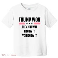 Trump Won They Know It I Know It You Know It Toddler T-Shirt thumb 0
