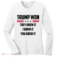 Trump Won They Know It I Know It You Know It Women's Long Sleeve Shirt thumb 0