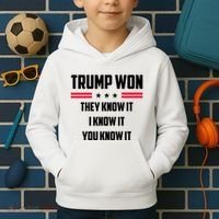 Trump Won They Know It I Know It You Know It Kids Hoodie thumb 2