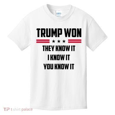 Trump Won They Know It I Know It You Know It Kids T-Shirt