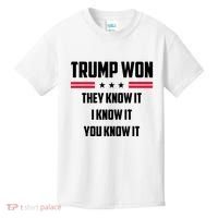 Trump Won They Know It I Know It You Know It Kids T-Shirt thumb 0
