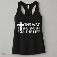 The Way Truth Life John 14 6 Bible Verse Christian Faith Women's Tank Top thumb 3