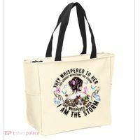 They Whispered to Her She Whispered Back I Am A Storm Tote Bag thumb 2