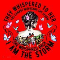 They Whispered to Her She Whispered Back I Am A Storm Santa Hat thumb 1