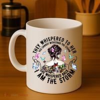 They Whispered to Her She Whispered Back I Am A Storm Coffee Mug thumb 4