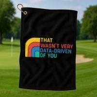 That Wasn’t Very Data-driven Of You Retro Golf Towel thumb 1