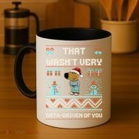 That WasnT Very Data Driven Of You Ugly Christmas Sweaters Coffee Mug thumb 4