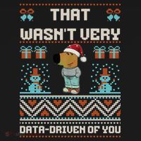 That WasnT Very Data Driven Of You Ugly Christmas Sweaters Visor thumb 3
