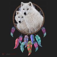 Two White Wolves Dream Catcher Women's Sweatshirt thumb 2
