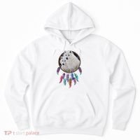 Two White Wolves Dream Catcher Hoodie thumb 0