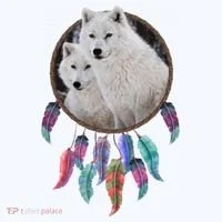 Two White Wolves Dream Catcher Women's Tank Top thumb 5