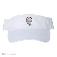 Two White Wolves Dream Catcher Visor thumb 0