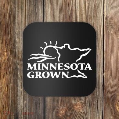 Tim Walz Wearing Minnesota Grown Coaster