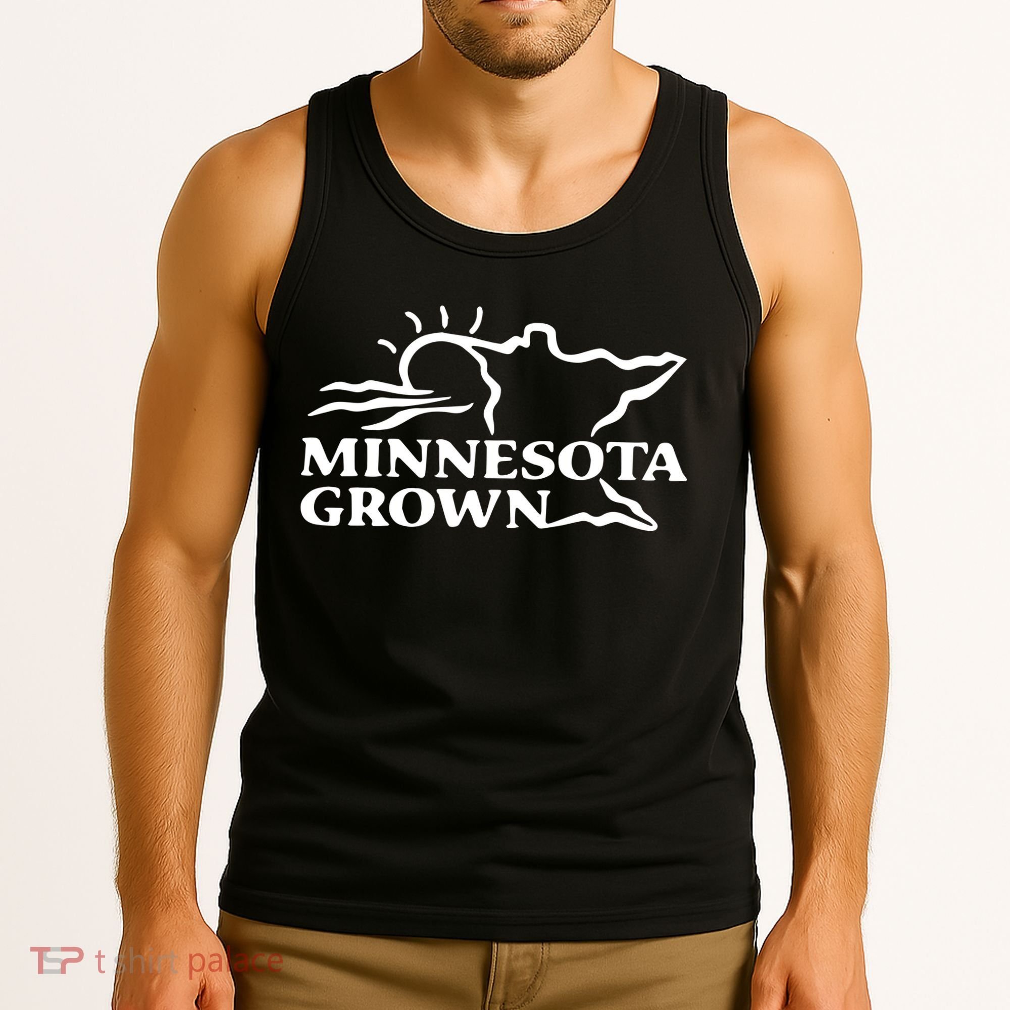 Tim Walz Wearing Minnesota Grown Tank Top