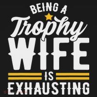 Trophy Wife Wedding Anniversary Button thumb 1