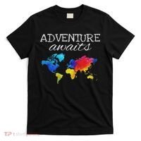 Travel Wanderlust World Map Adventure Traveler Gift T-Shirt thumb 0