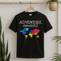 Travel Wanderlust World Map Adventure Traveler Gift T-Shirt thumb 2