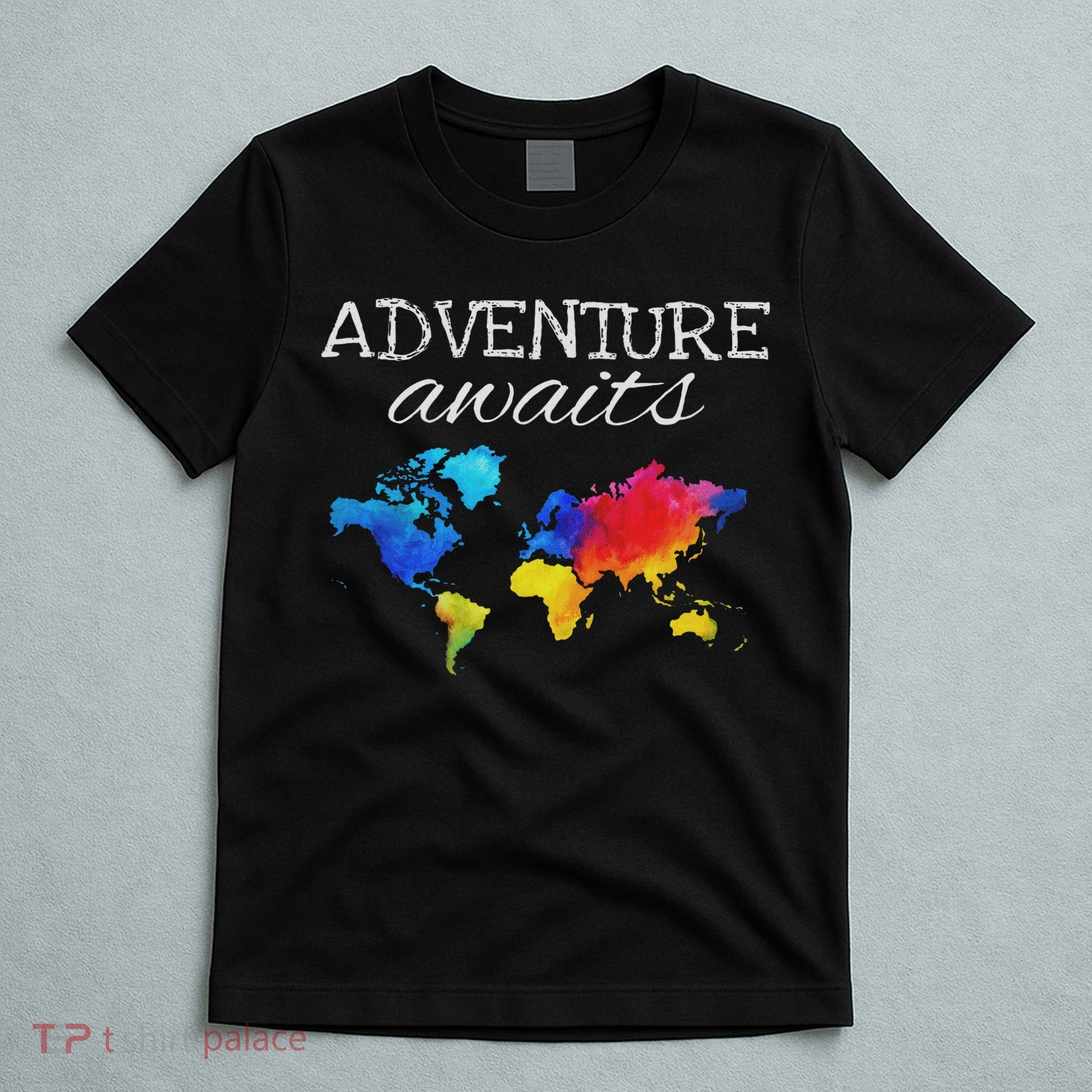 Travel Wanderlust World Map Adventure Traveler Gift T-Shirt
