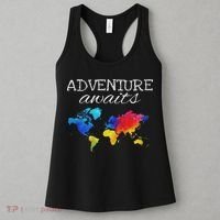 Travel Wanderlust World Map Adventure Traveler Gift Women's Tank Top thumb 3
