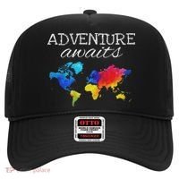 Travel Wanderlust World Map Adventure Traveler Gift Hat thumb 0