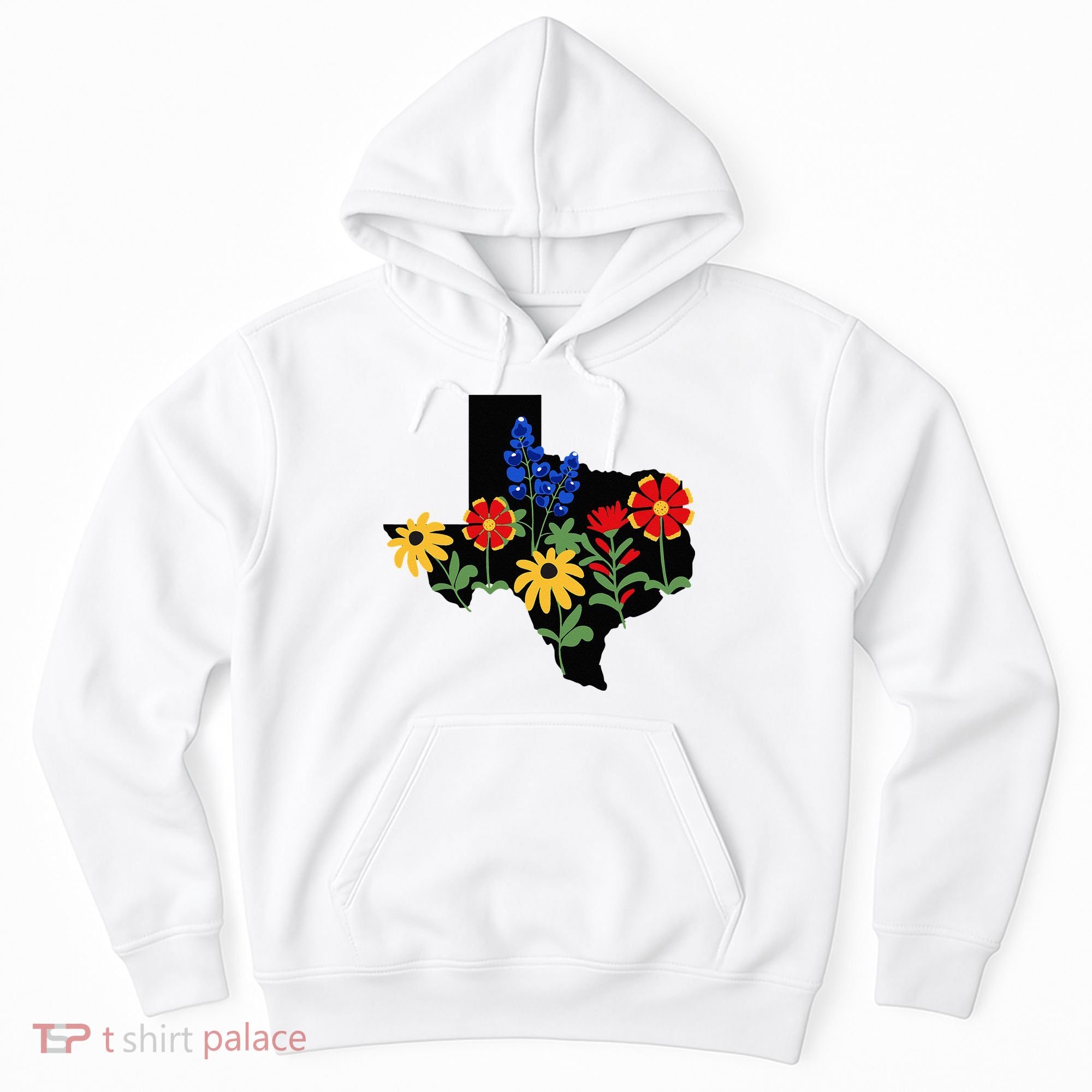 Texas Wildflowers With Bluebonnets Hoodie