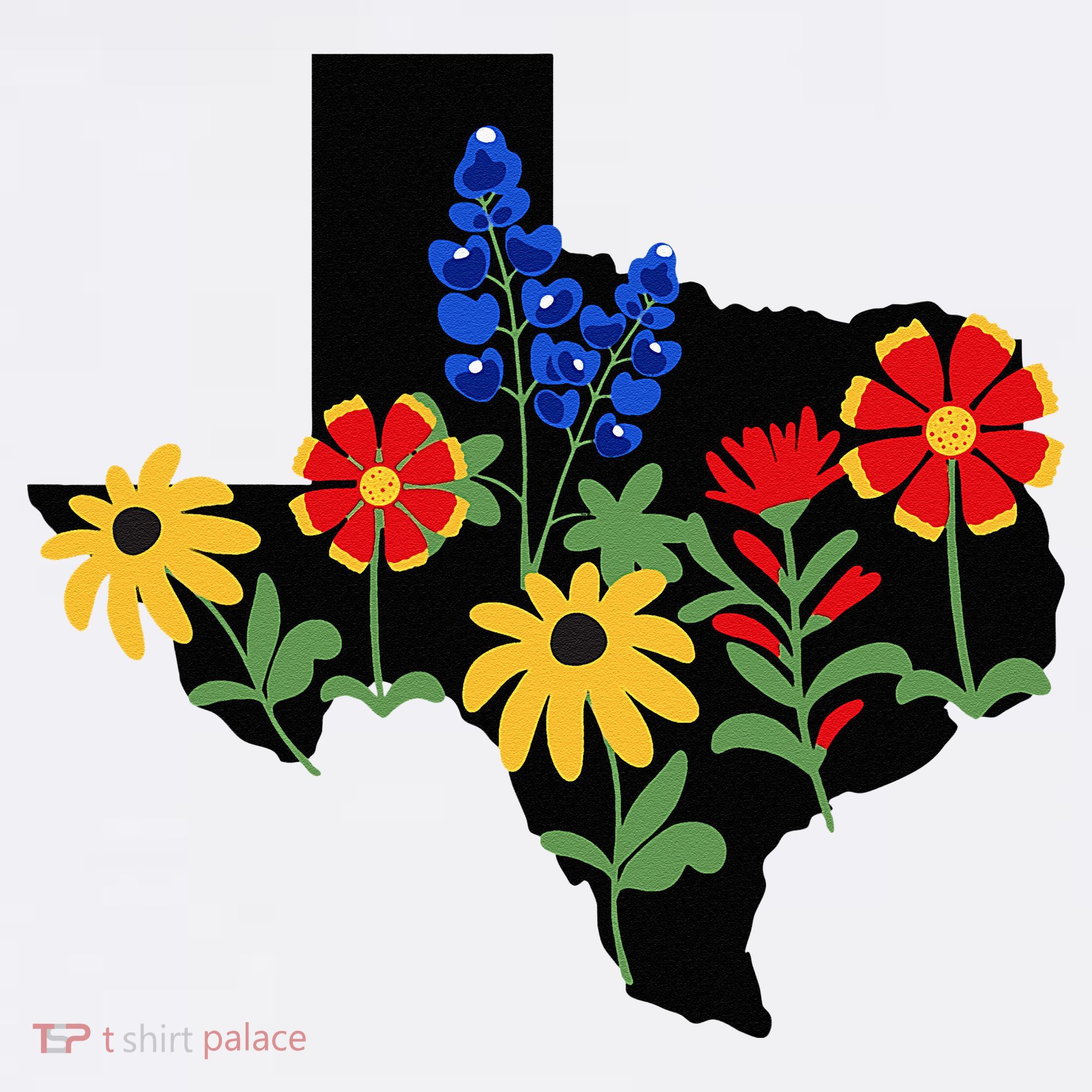 Texas Wildflowers With Bluebonnets Long Sleeve Shirt