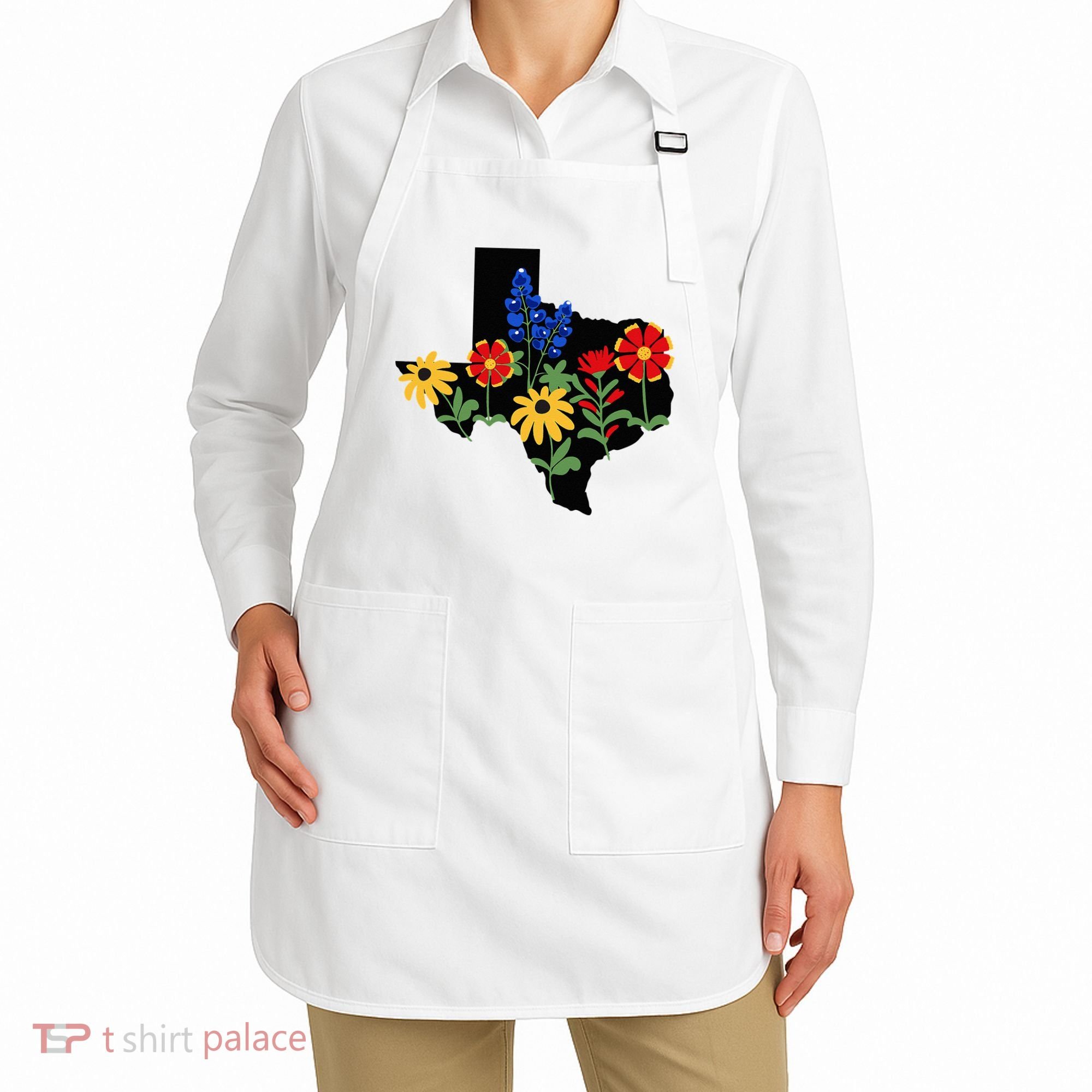 Texas Wildflowers With Bluebonnets Apron
