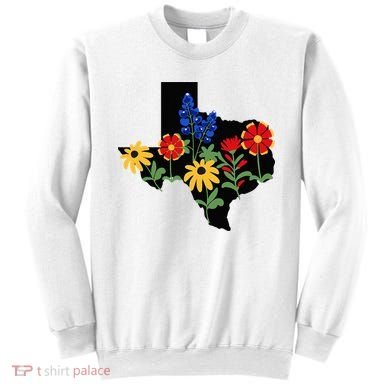 Texas Wildflowers With Bluebonnets Sweatshirt