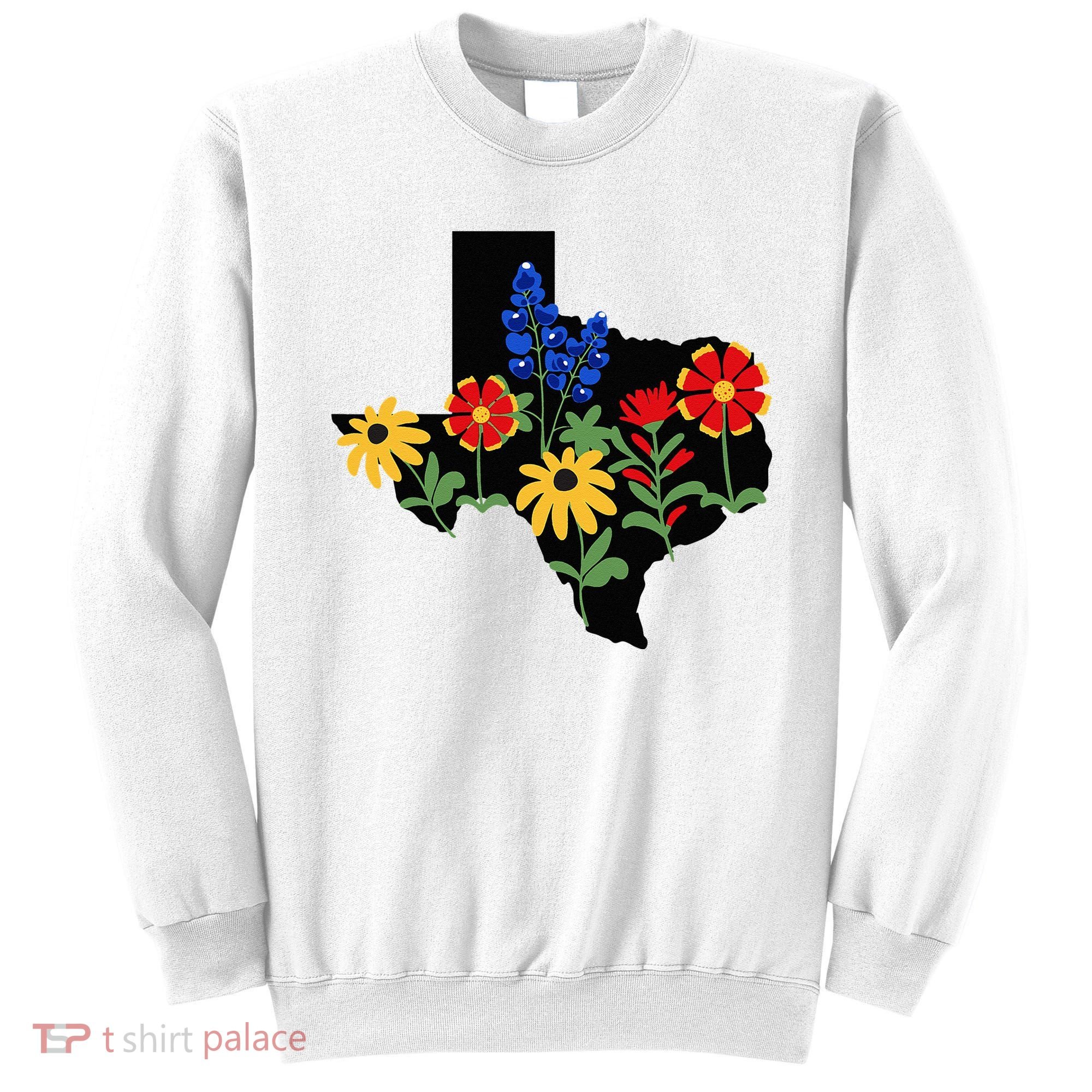 Texas Wildflowers With Bluebonnets Sweatshirt