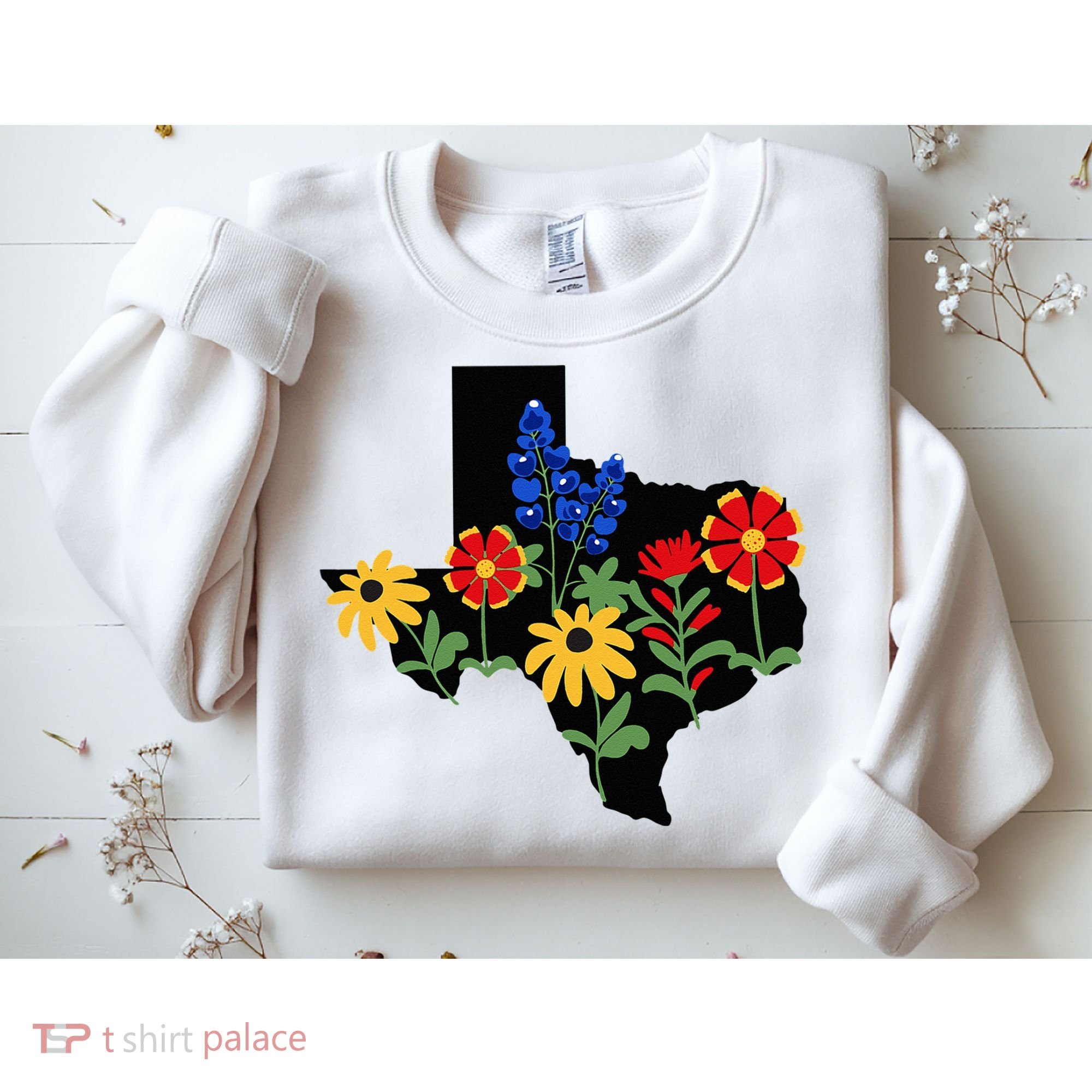 Texas Wildflowers With Bluebonnets Sweatshirt