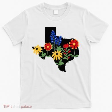 Texas Wildflowers With Bluebonnets T-Shirt