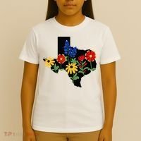 Texas Wildflowers With Bluebonnets T-Shirt thumb 4