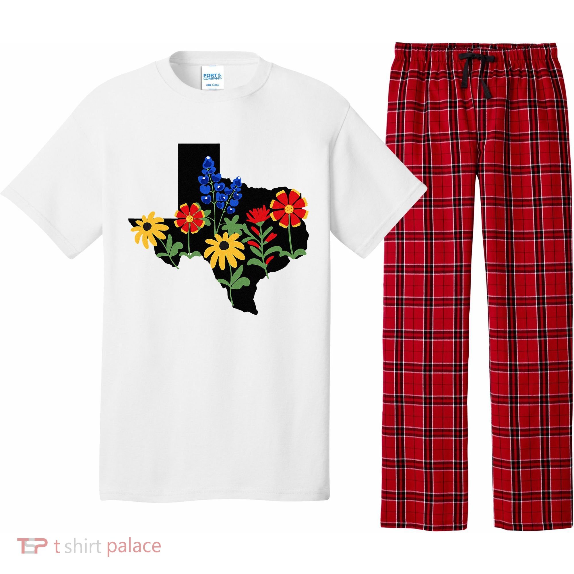 Texas Wildflowers With Bluebonnets Pajama Set