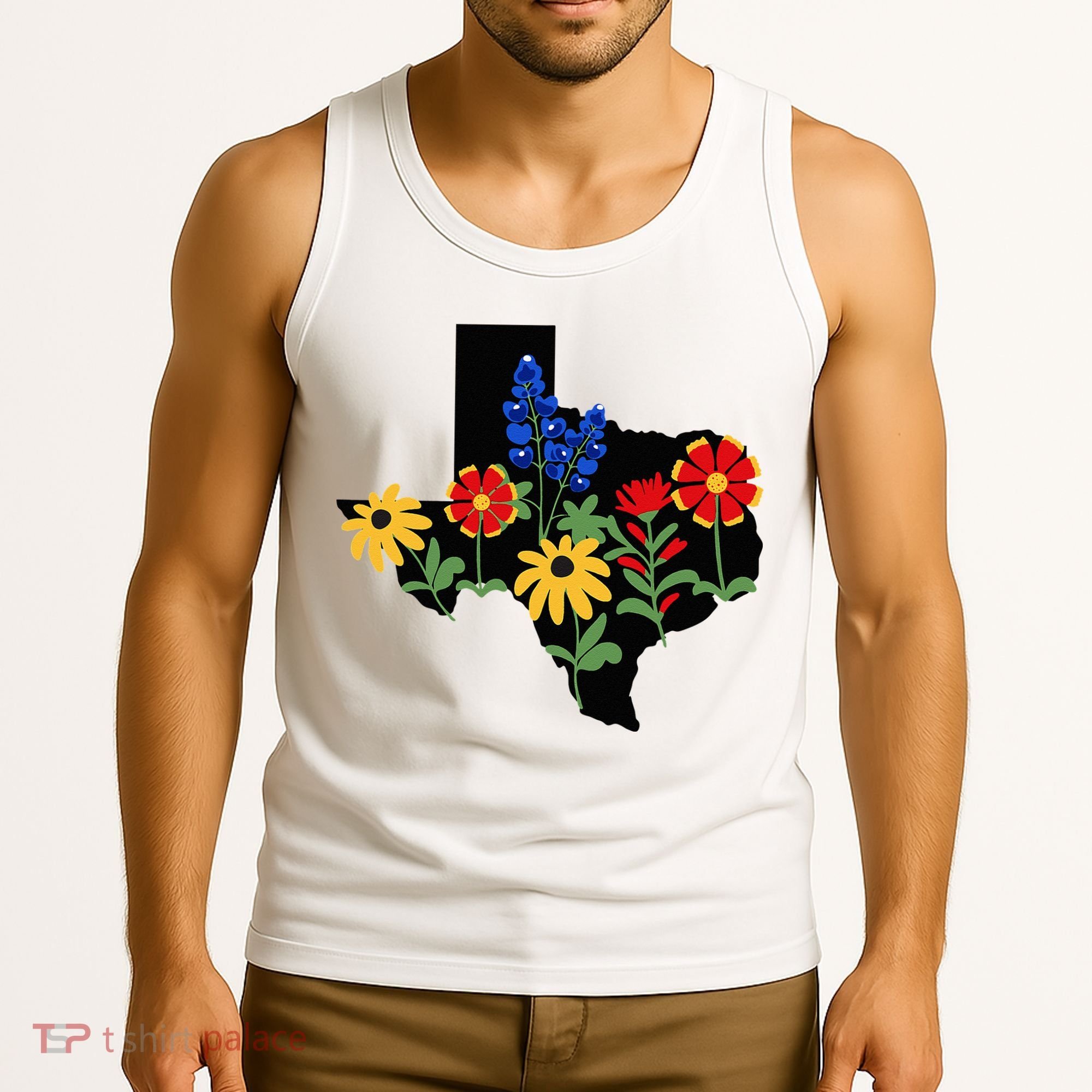 Texas Wildflowers With Bluebonnets Tank Top