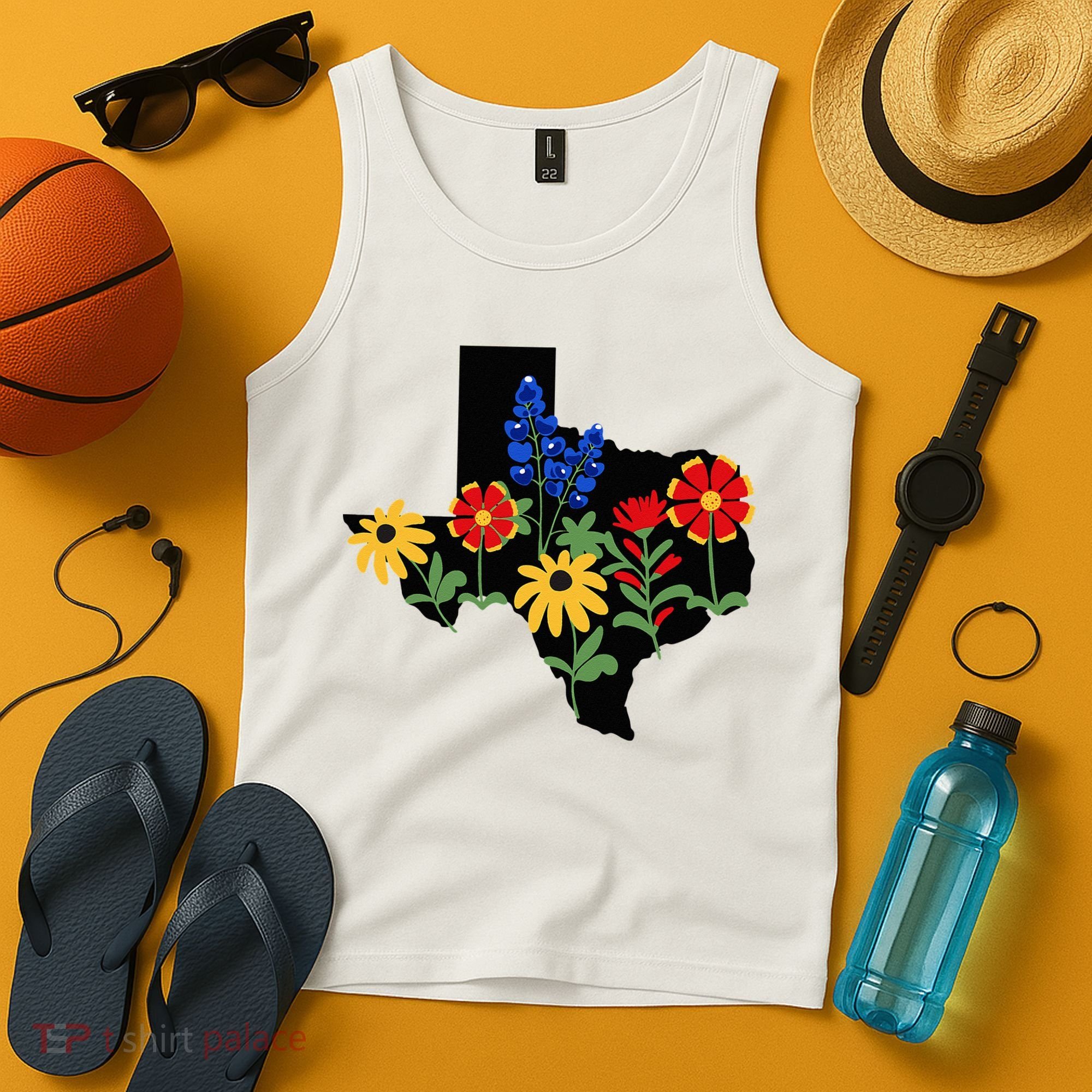 Texas Wildflowers With Bluebonnets Tank Top