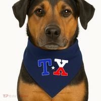 TX Logo Texas State USA-Made Doggie Bandana thumb 1