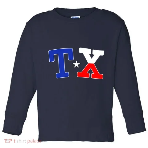 TX Logo Texas State Toddler Long Sleeve in the selected color
