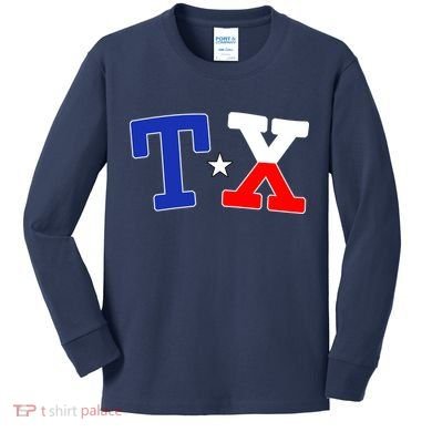 TX Logo Texas State Kids Long Sleeve Shirt